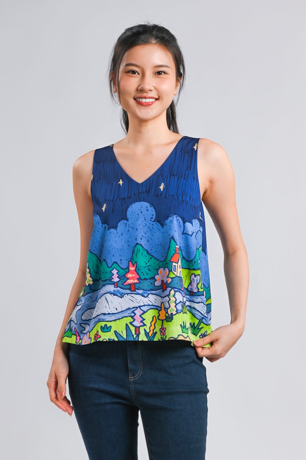 STARRY NIGHT TWO-WAY TOP