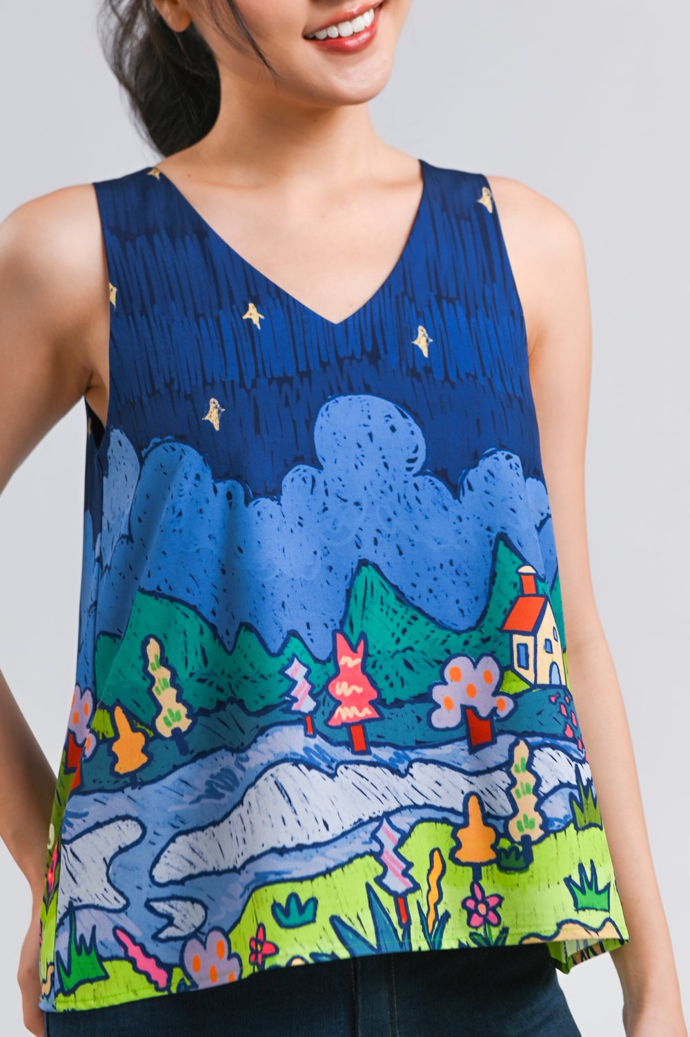 STARRY NIGHT TWO-WAY TOP