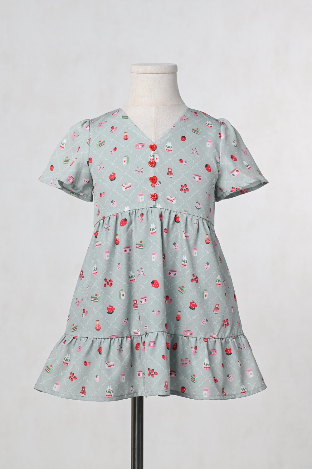 STRAWBERRY MATCHA KIDS’ DRESS