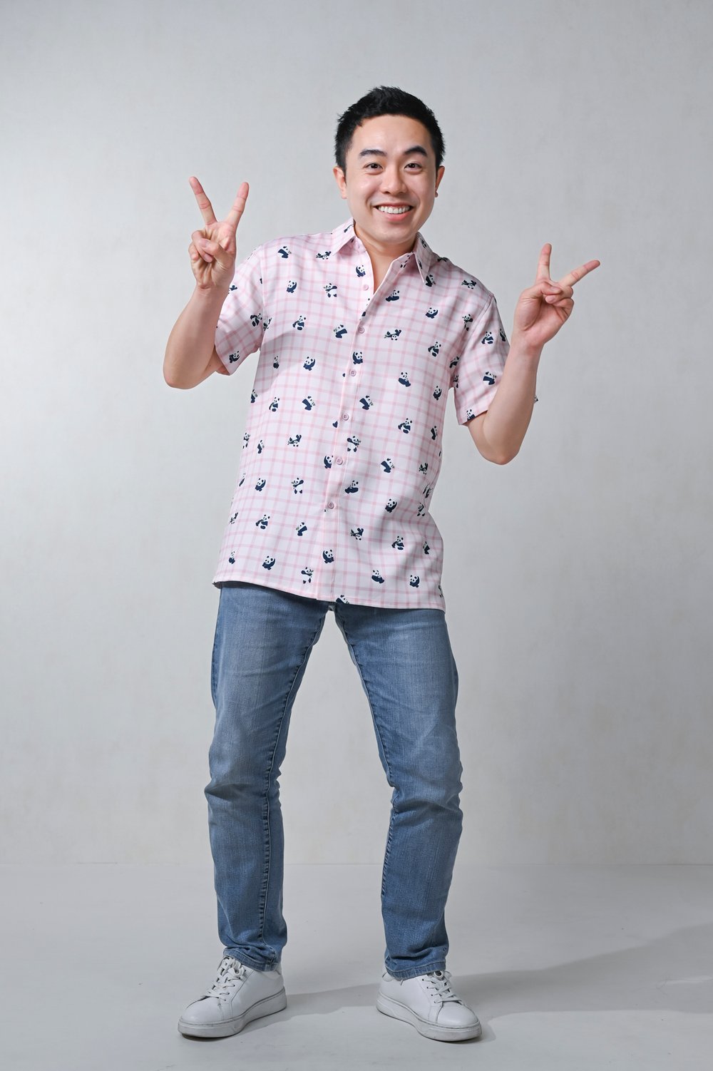 PINK PANDA PARTY MEN'S SHIRT