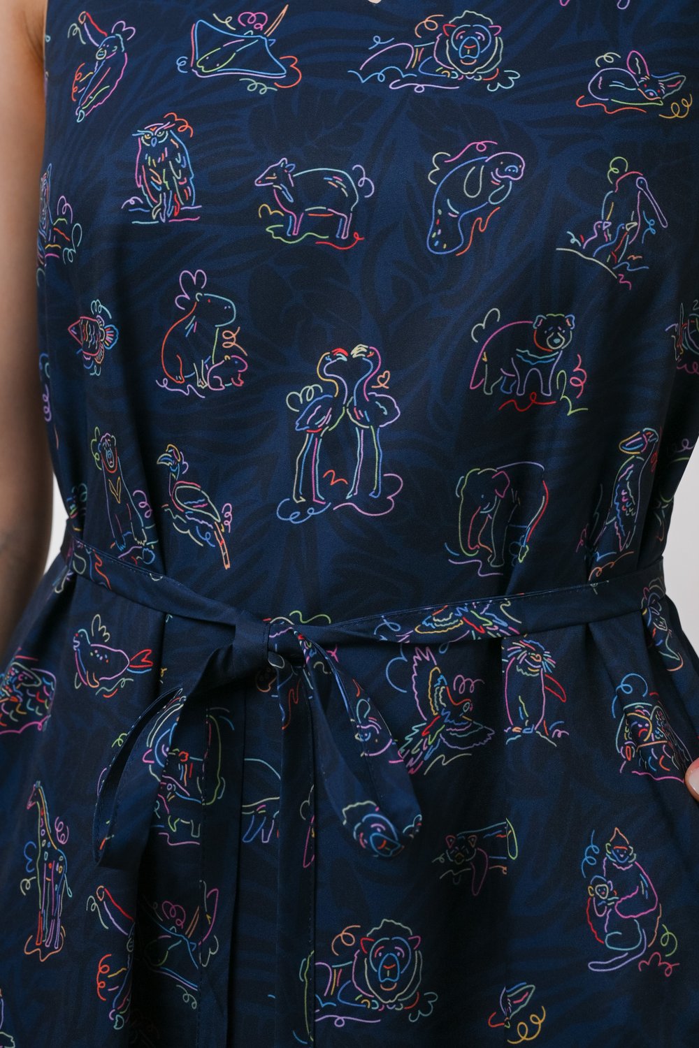 GLOW GETTERS NAVY TWO-WAY MIDI DRESS