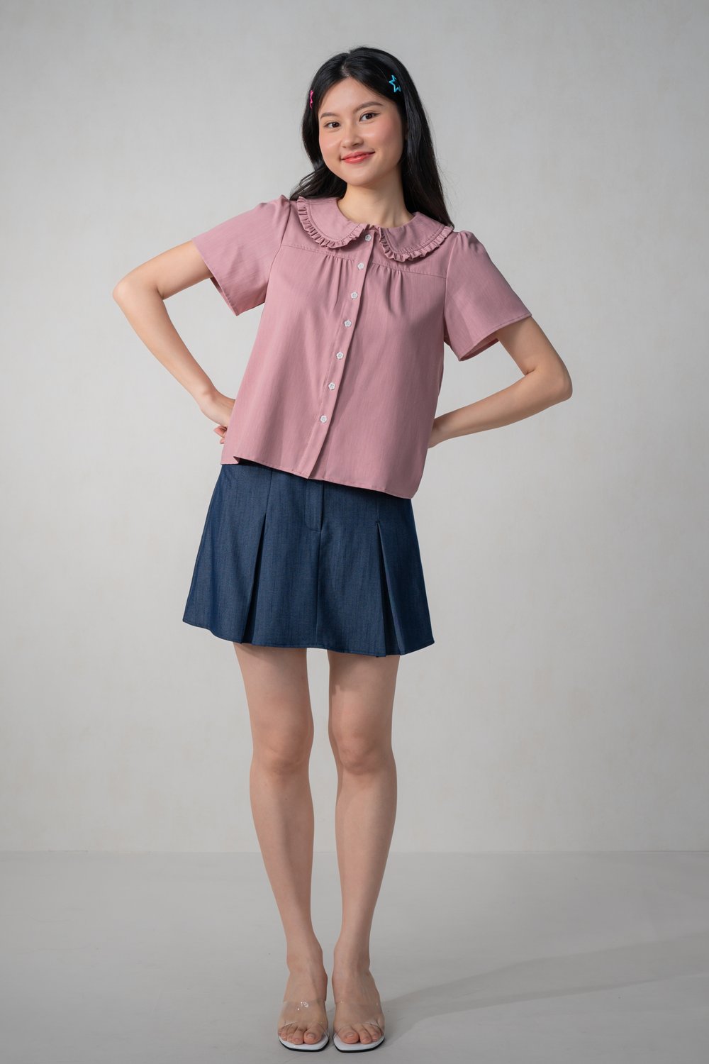 SUZZIE PETERPAN-COLLAR TOP IN PINK