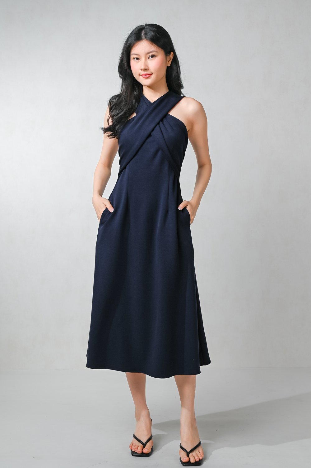 RUE MULTI-WAY DRESS IN NAVY