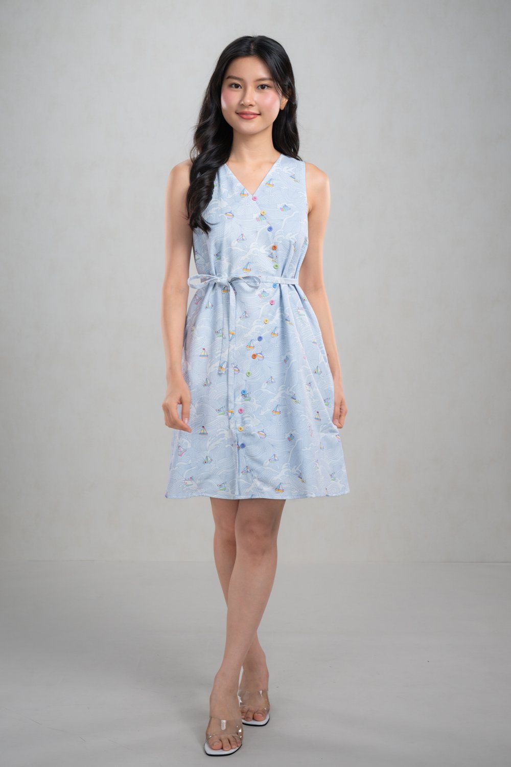 SUNNY SAILS SLEEVELESS SHIFT DRESS