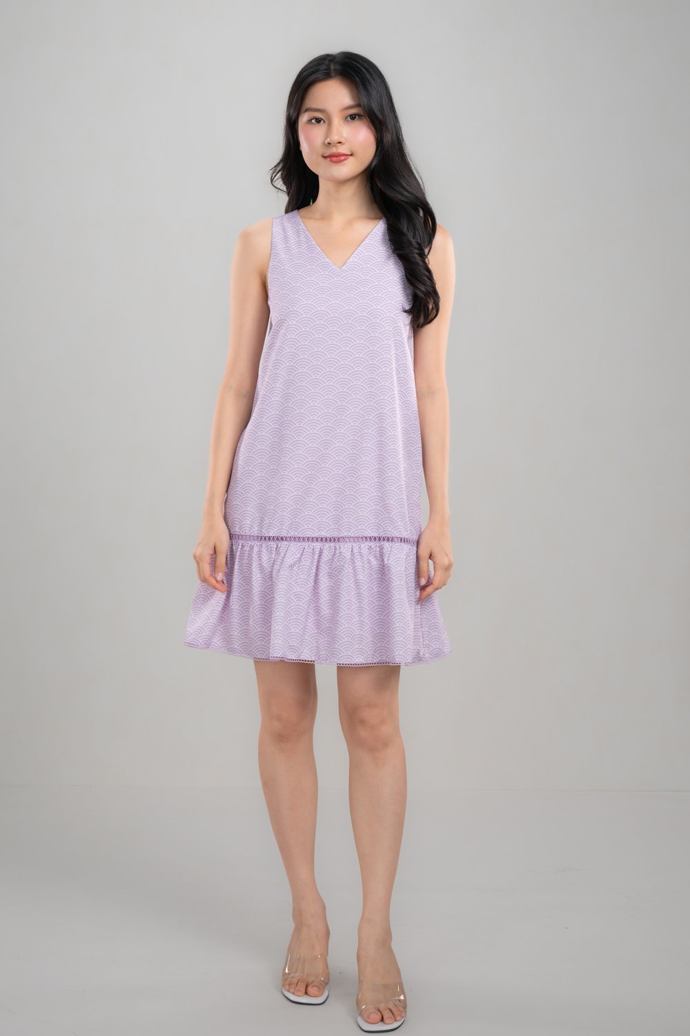 SUGOI LILAC V-NECK DROPWAIST DRESS