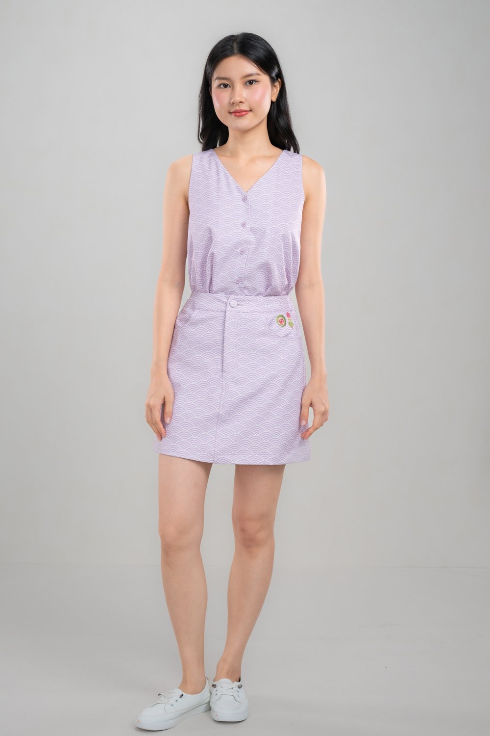 SUGOI LILAC ELASTIC-BACK SKORTS