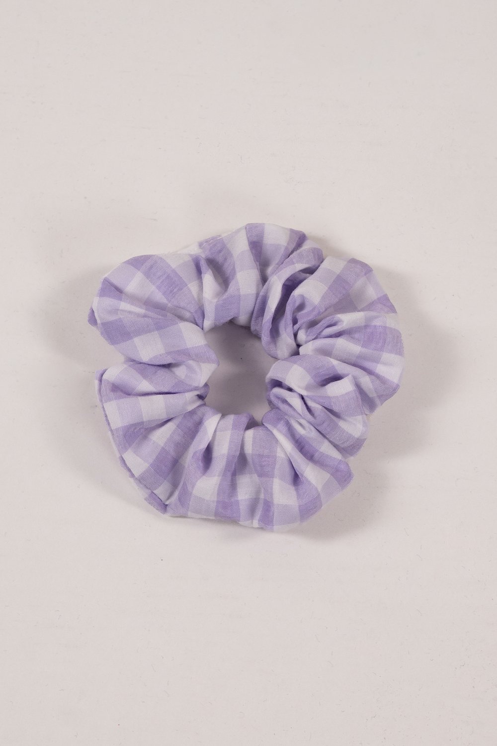 LILAC GINGHAM SCRUNCHIE