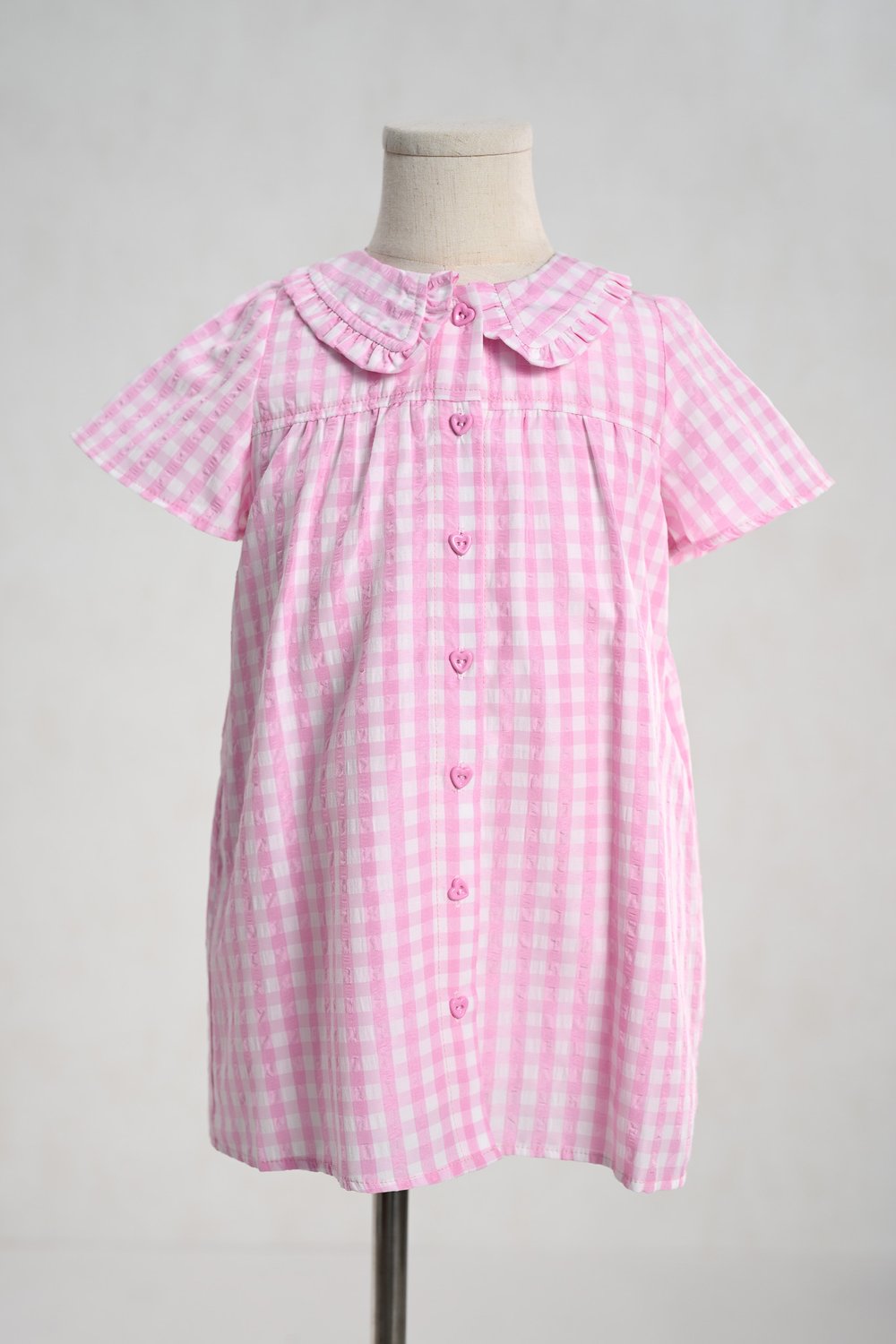 LOLLIE GINGHAM KIDS' DRESS IN PINK