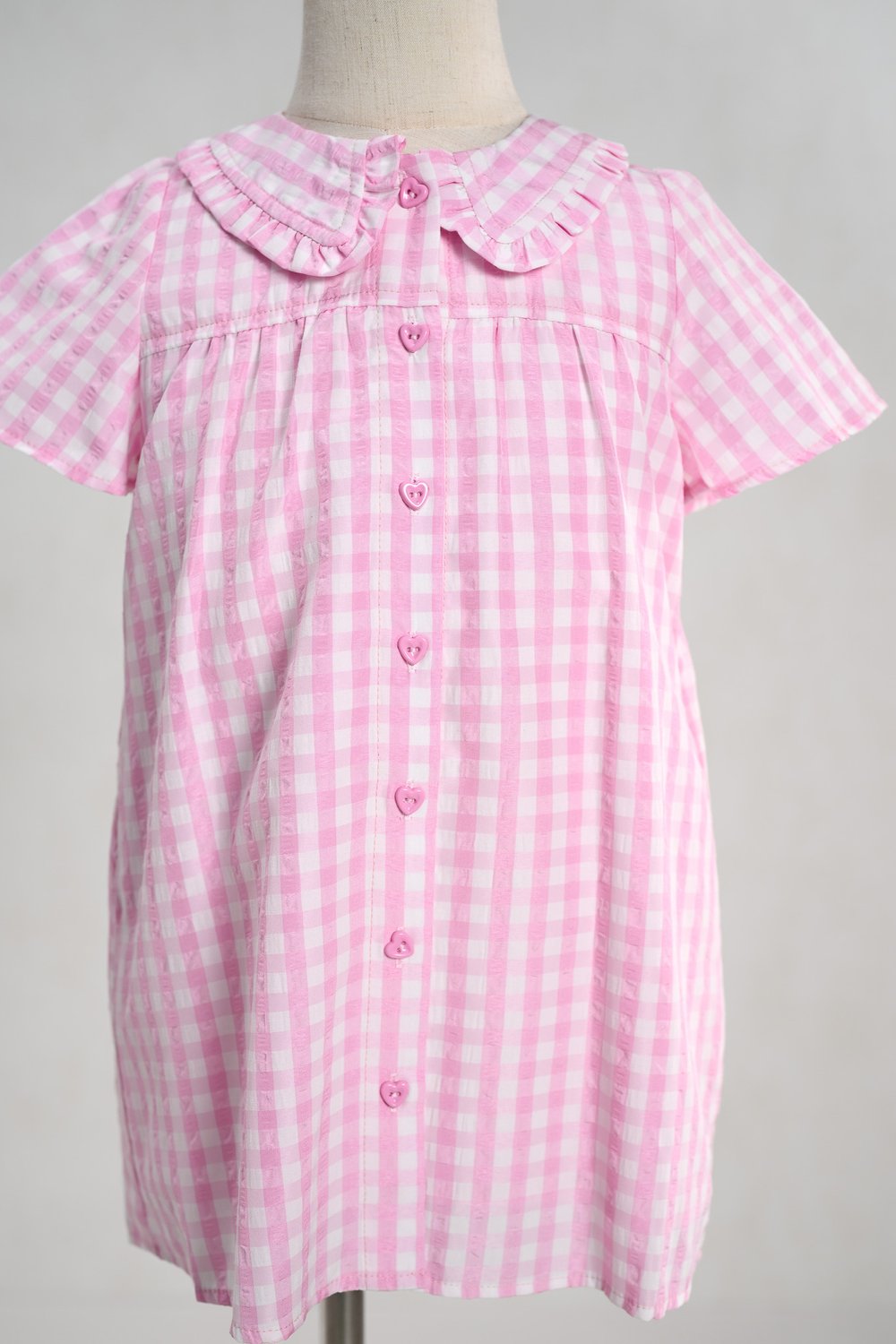 LOLLIE GINGHAM KIDS' DRESS IN PINK