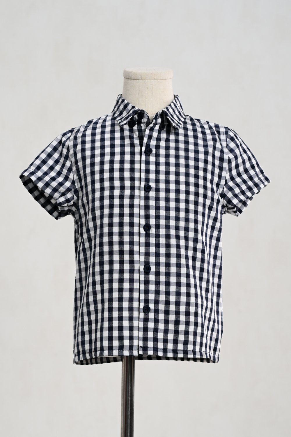 MATTIE GINGHAM KIDS' SHIRT IN NAVY