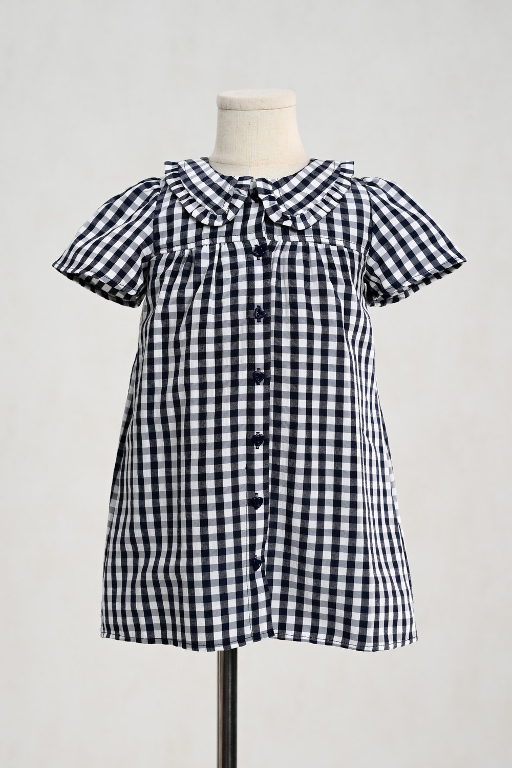 LOLLIE GINGHAM KIDS' DRESS IN NAVY