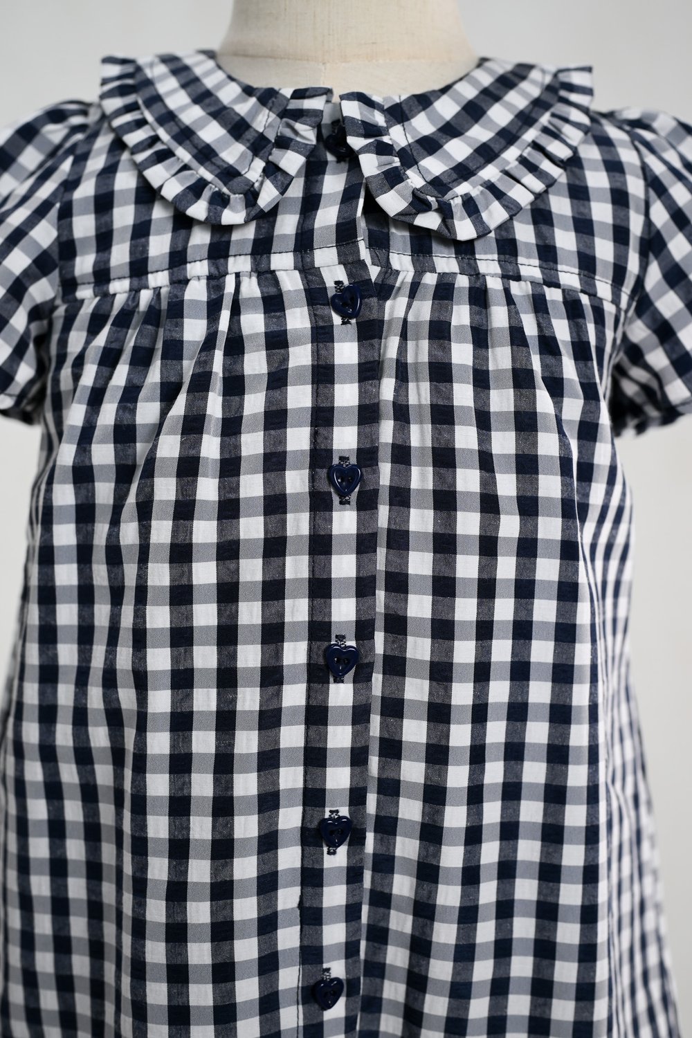 LOLLIE GINGHAM KIDS' DRESS IN NAVY