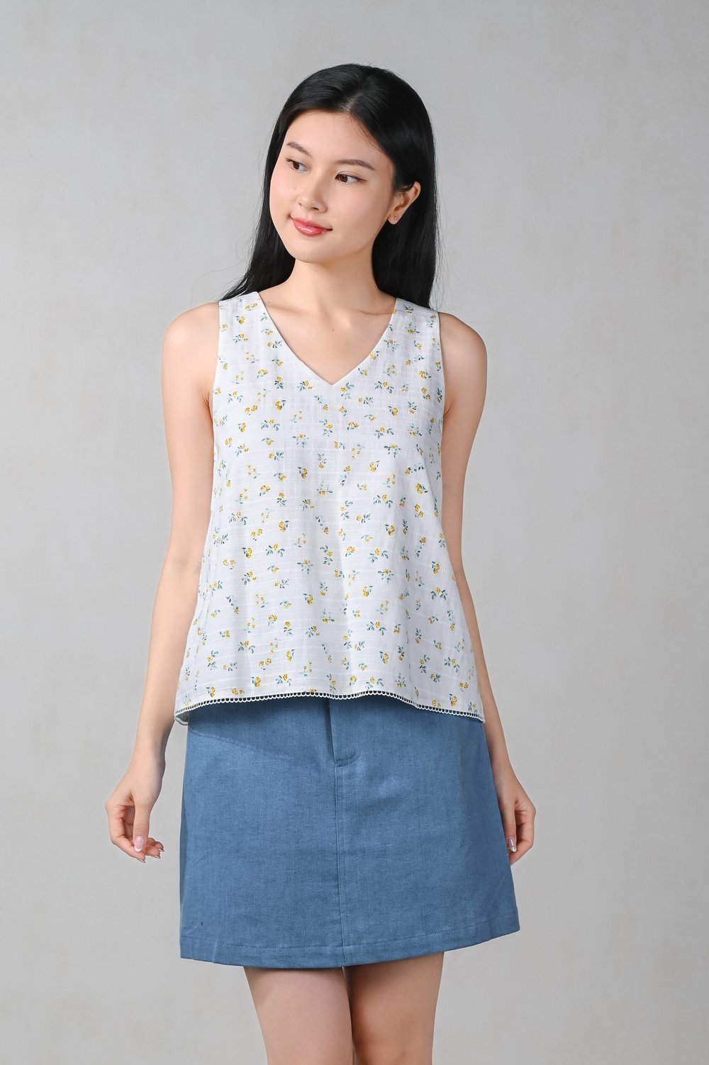 ELYSIUM FLORAL TWO-WAY TOP