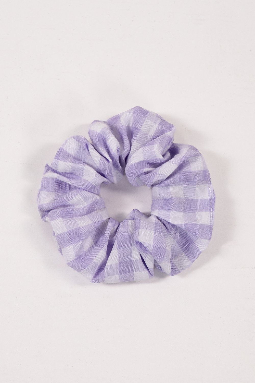 LILAC GINGHAM SCRUNCHIE
