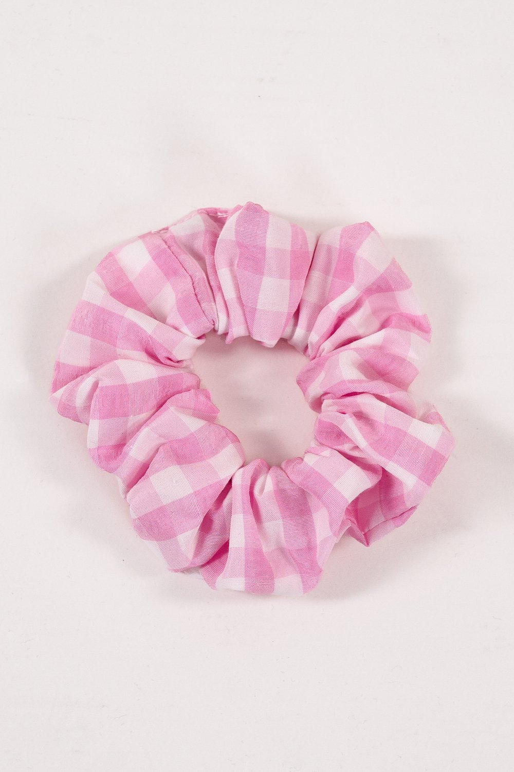 PINK GINGHAM SCRUNCHIE