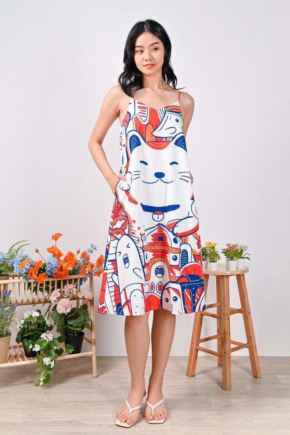 TOKYO SPAG TENT DRESS IN COLOUR