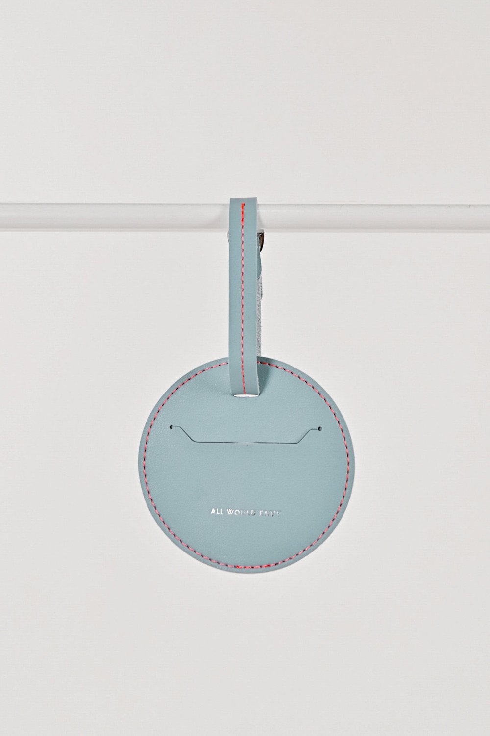 AWE SMILES LUGGAGE TAG IN DUSTY BLUE