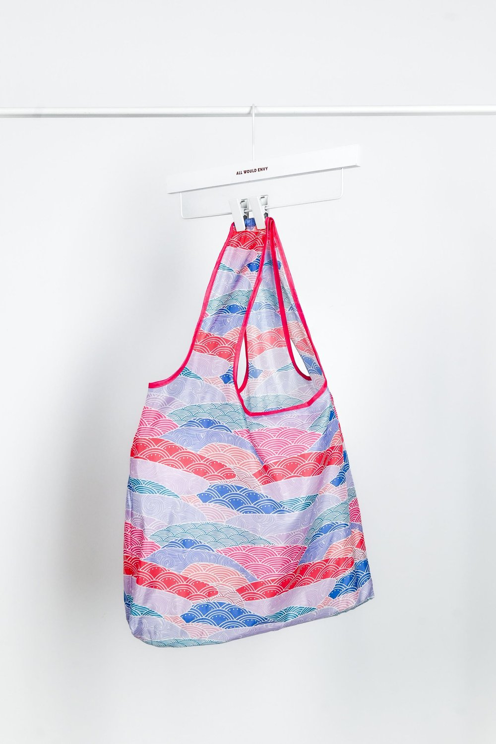 PINK WAVE COLLAGE REUSABLE BAG