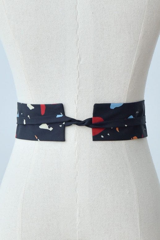 TERRAZZO OBI SASH IN BLACK