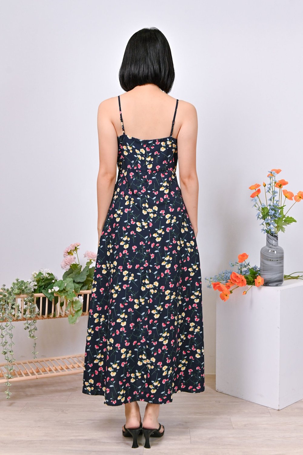 BRITT SPAG MAXI DRESS IN NAVY