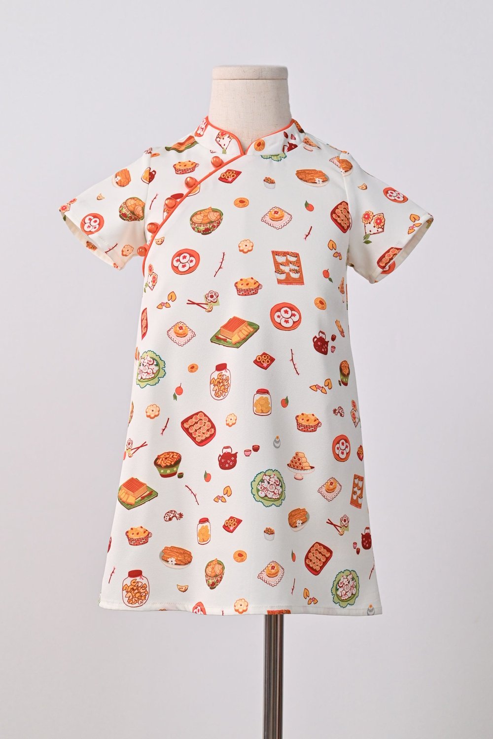 CNY SNACKS KIDS' CHEONGSAM IN CREAM