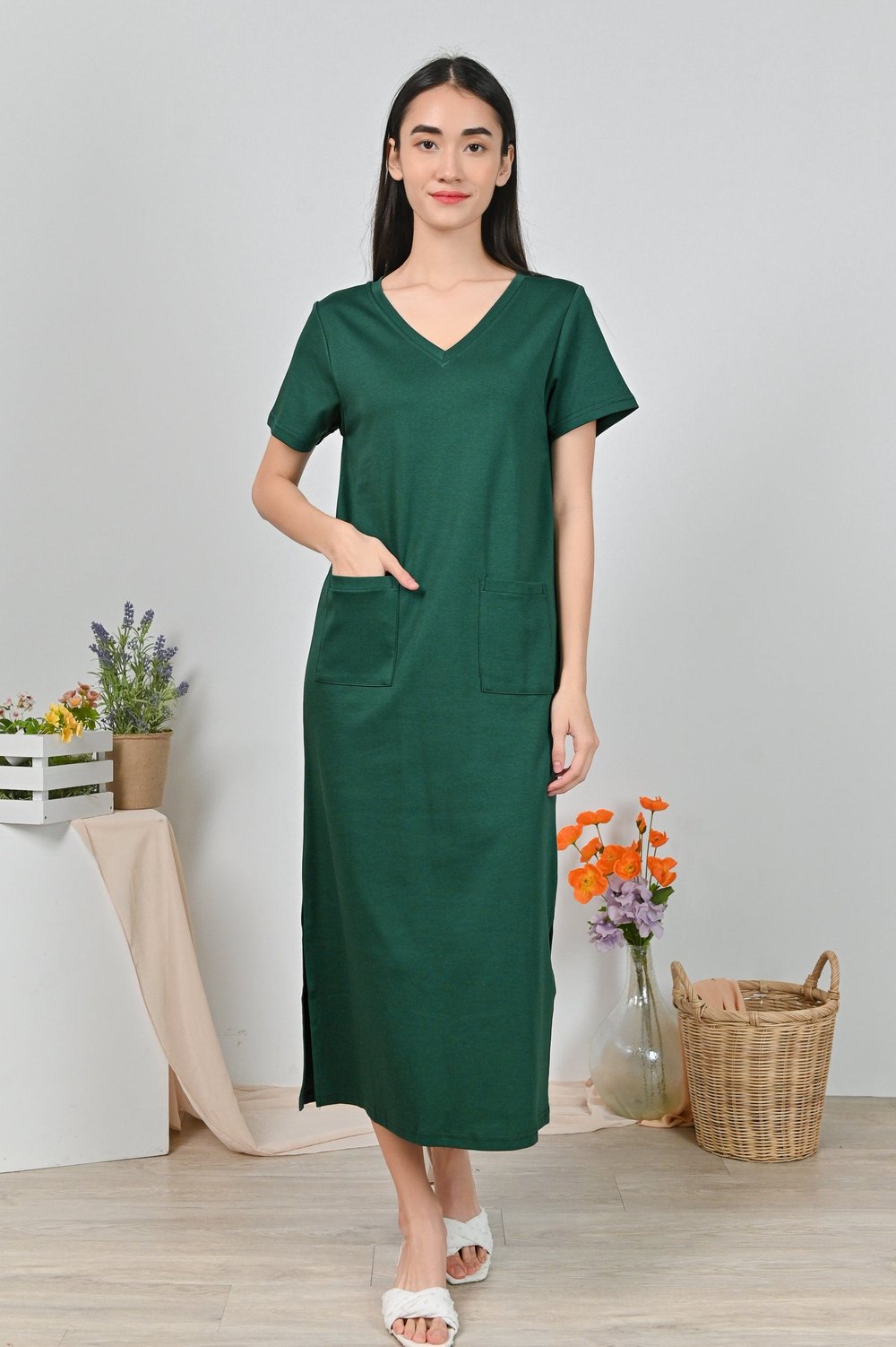 DIYANA TEE DRESS IN FOREST