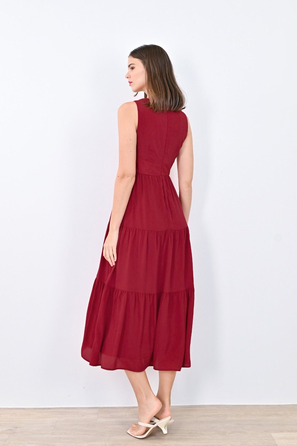 DREW TIERED MAXI IN RED