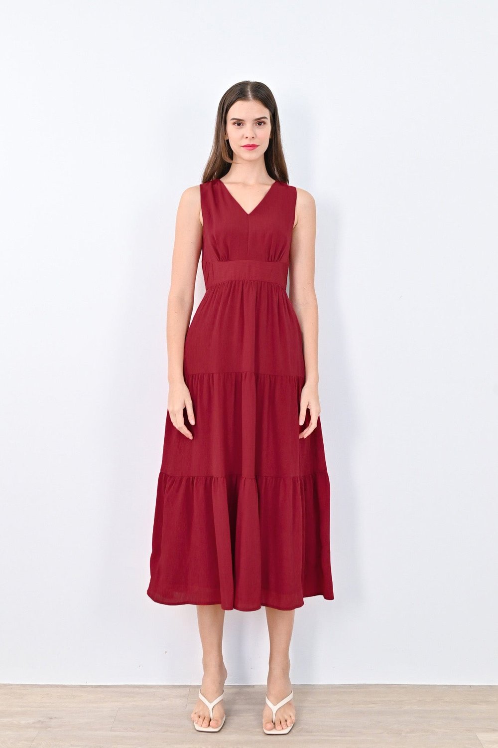 DREW TIERED MAXI IN RED