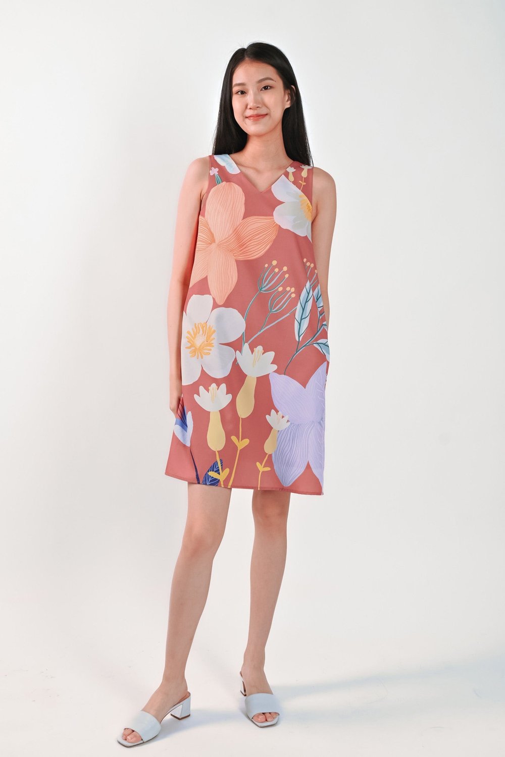 FAIRY FANTASY SHIFT DRESS IN DUSTY ROSE