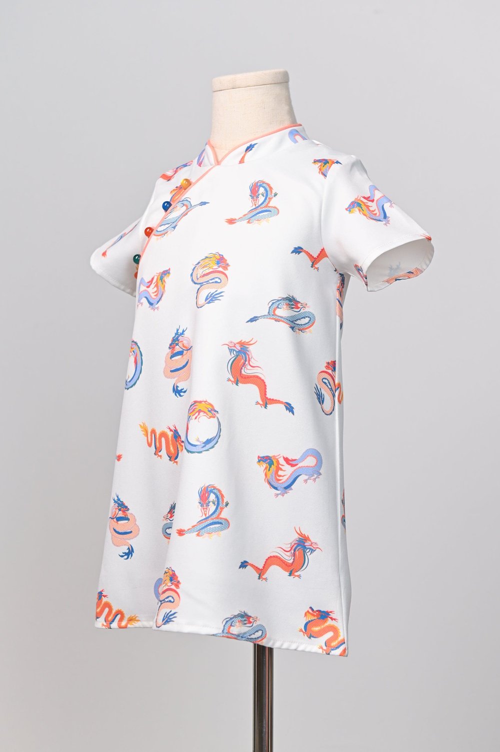 FESTIVE DRAGONS KIDS' SLEEVED CHEONGSAM