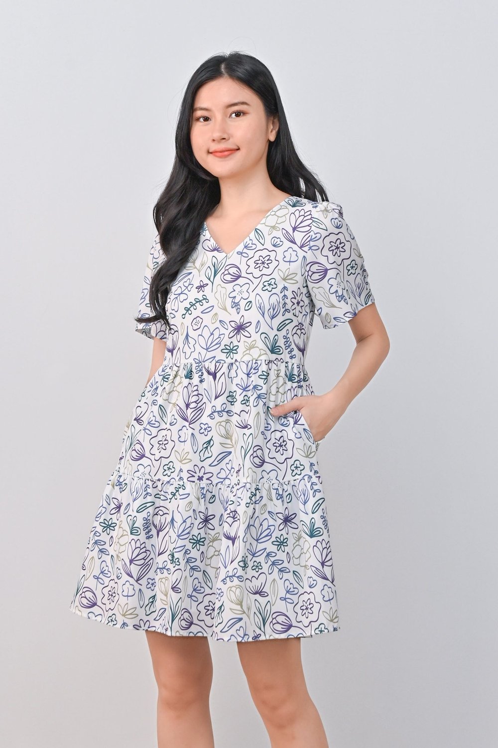 FIORE LINES BABYDOLL DRESS