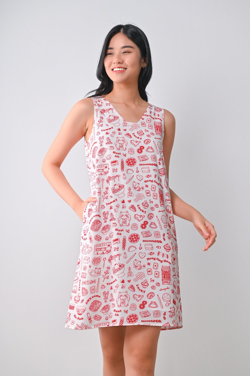 HENG ONG HUAT A-LINE DRESS