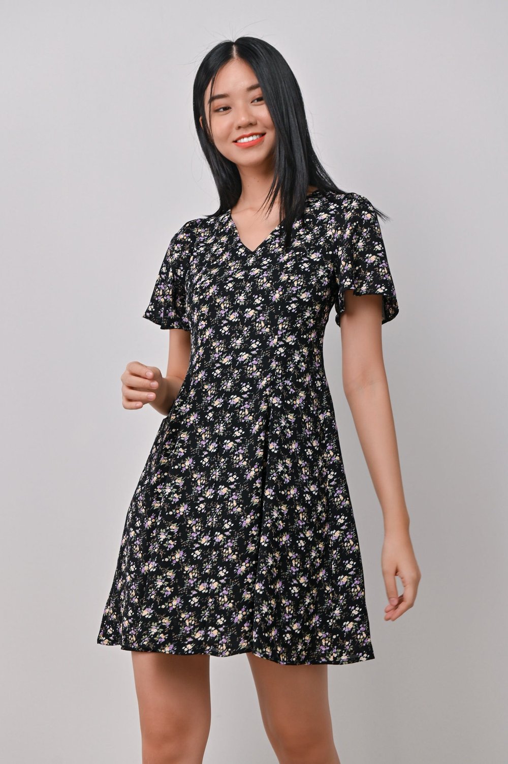 ITZELLA PANEL DRESS IN MINI FLORALS