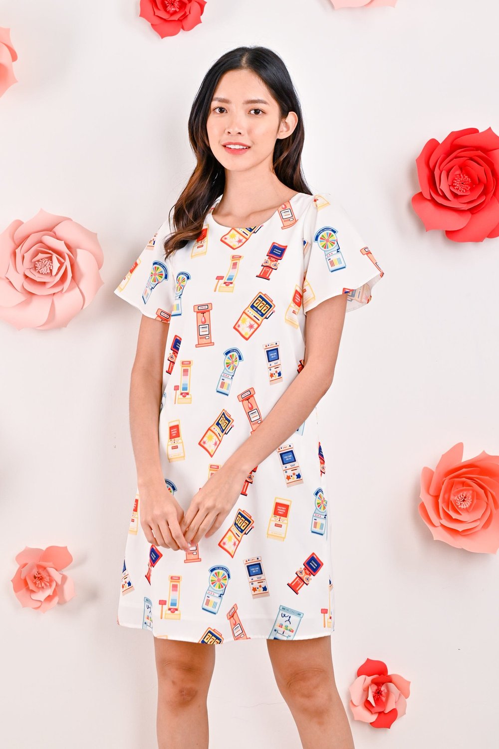 JACKPOT SLEEVED SHIFT DRESS