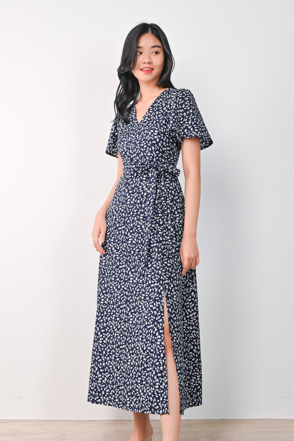 KARYON MAXI DRESS IN NAVY FLORAL