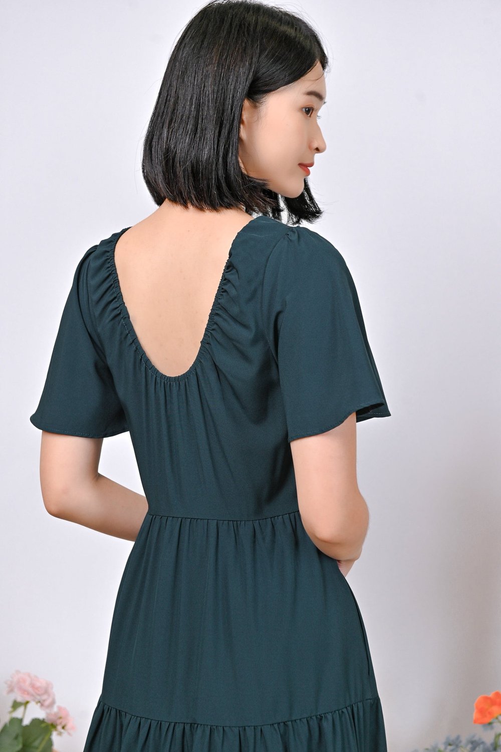 MELBA DRESS IN GREEN