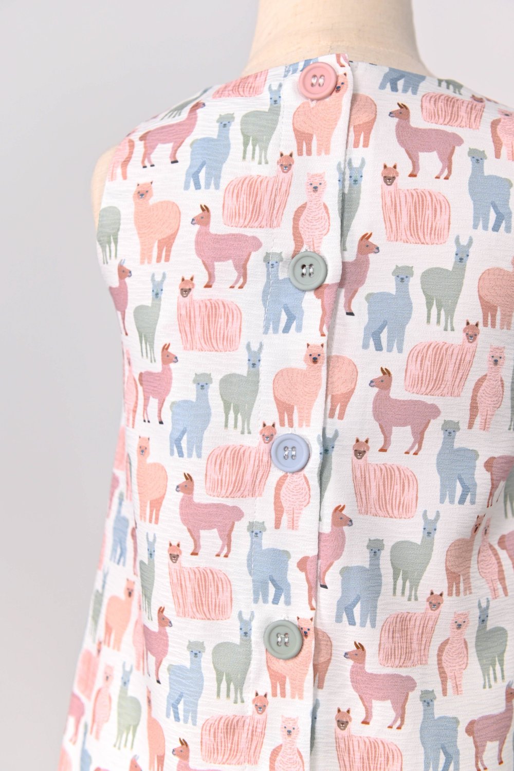PASTEL LLAMA KIDS' DRESS