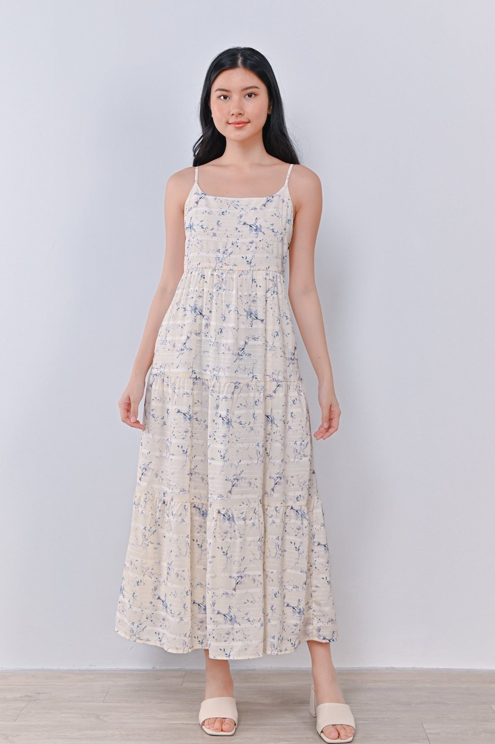 TASSIA FLORAL TIERED SPAG DRESS