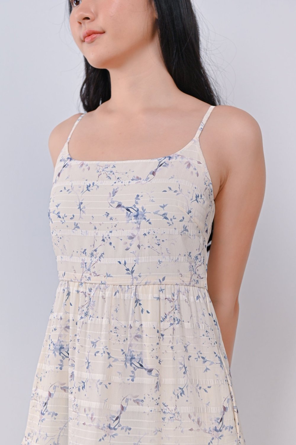 TASSIA FLORAL TIERED SPAG DRESS