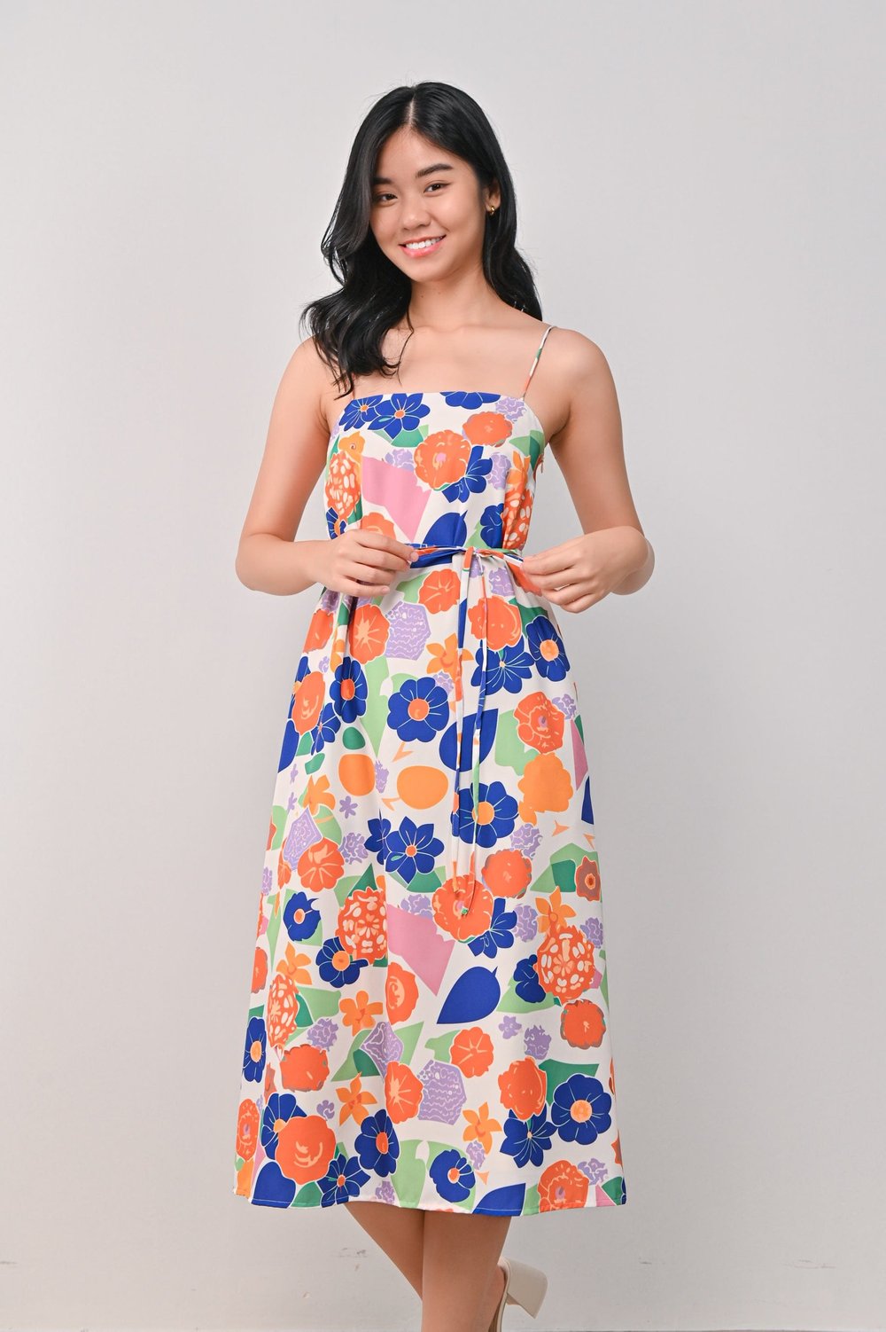 TIANA SPAG DRESS IN FRESH FLOWERS