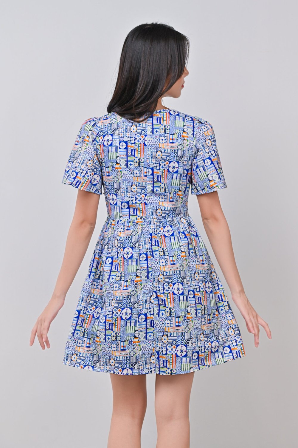 JULES PATCHWORK DRESS-ROMPER