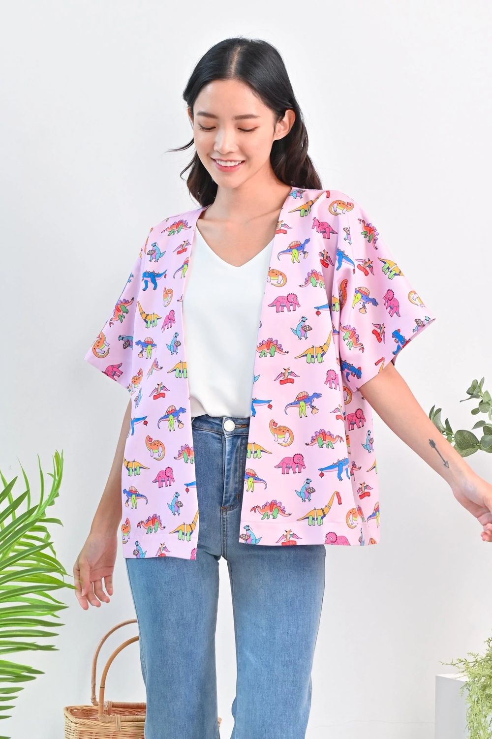 CNY DINO LILAC KIMONO