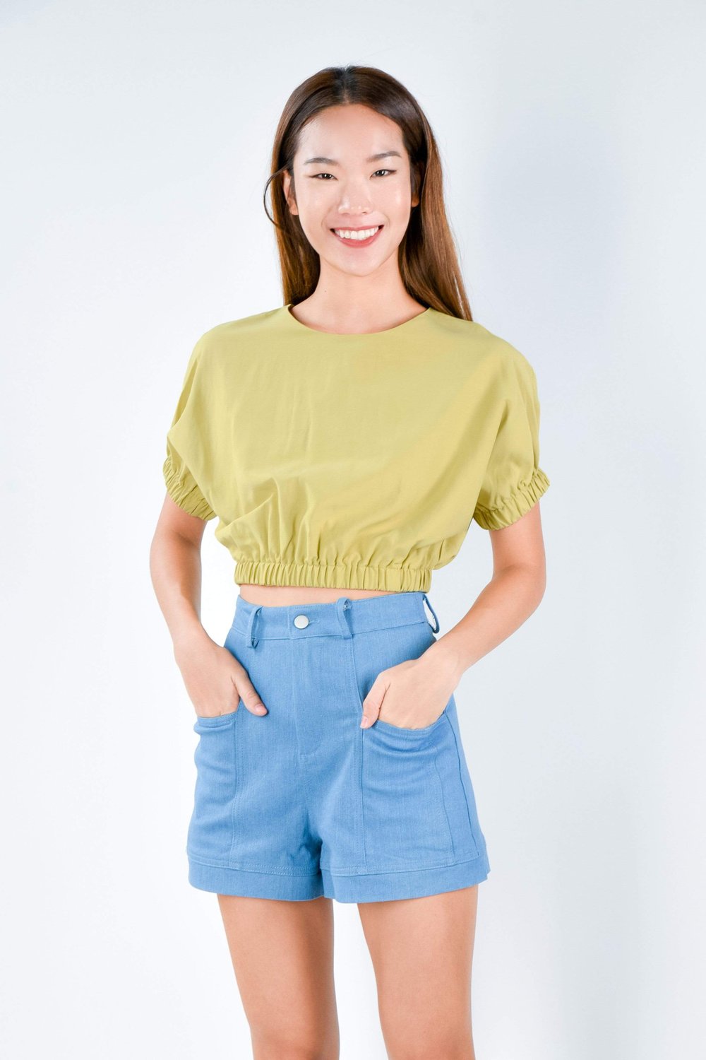 ALIRA SLEEVED TOP IN MELLOW YELLOW