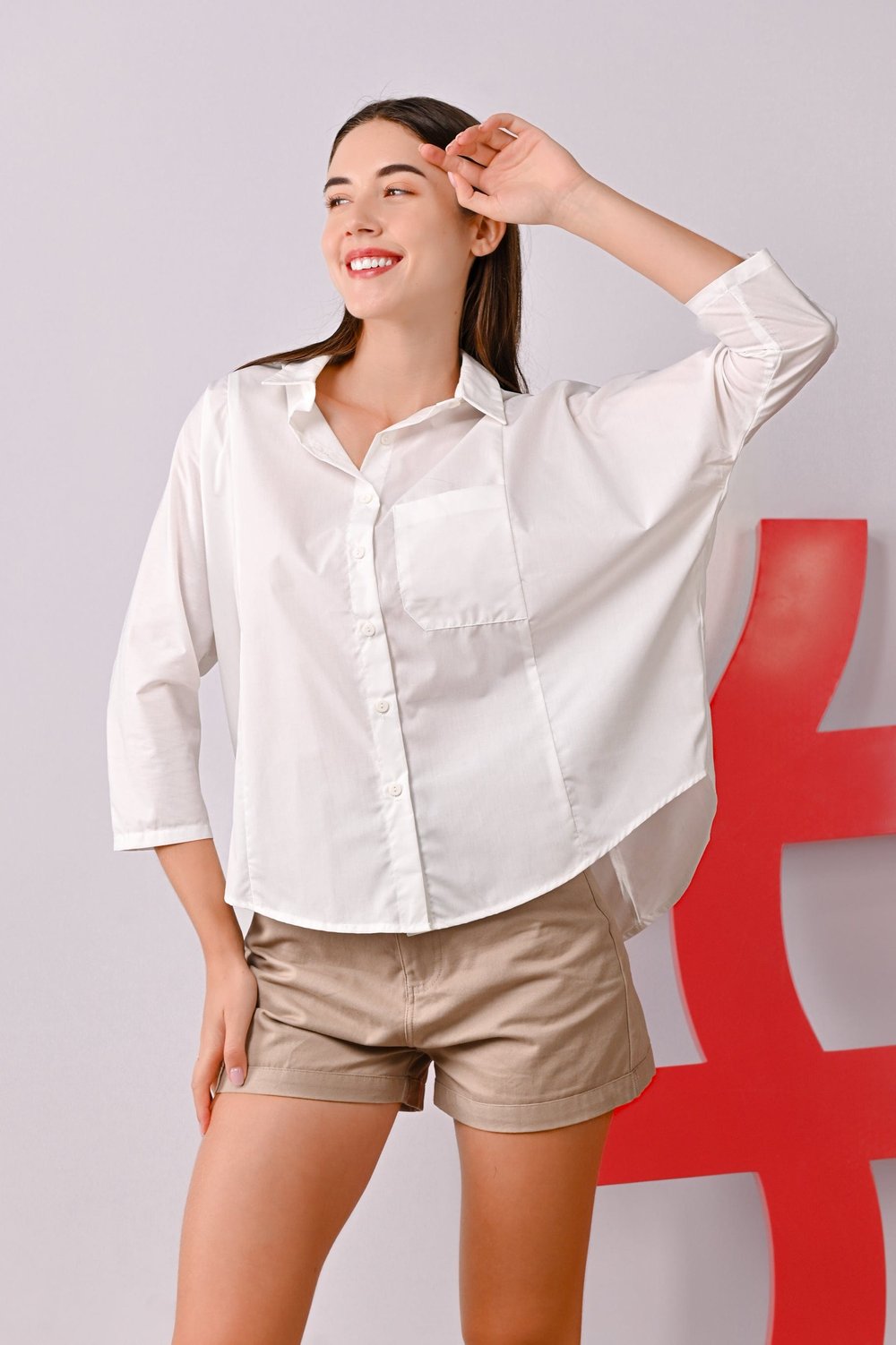 APRIL COTTON SHIRT IN WHITE