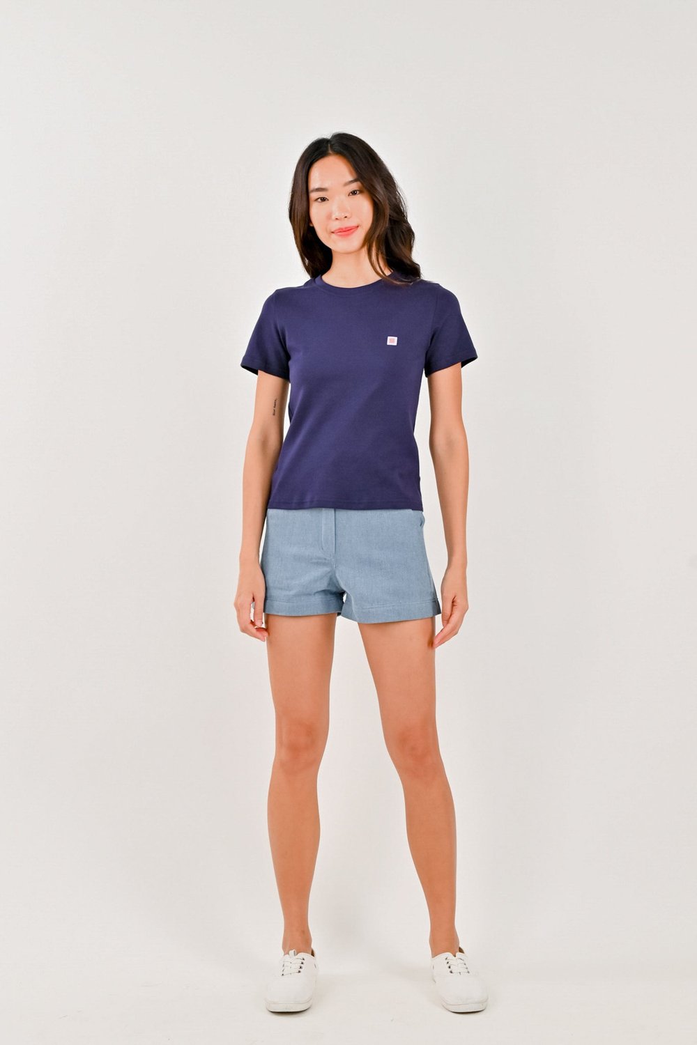 AWE LADIES' LOGO TEE IN NAVY