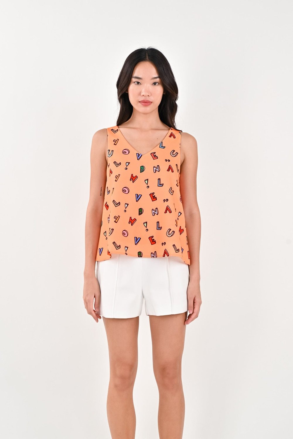 AWEPHABET TWO-WAY TOP IN ORANGE