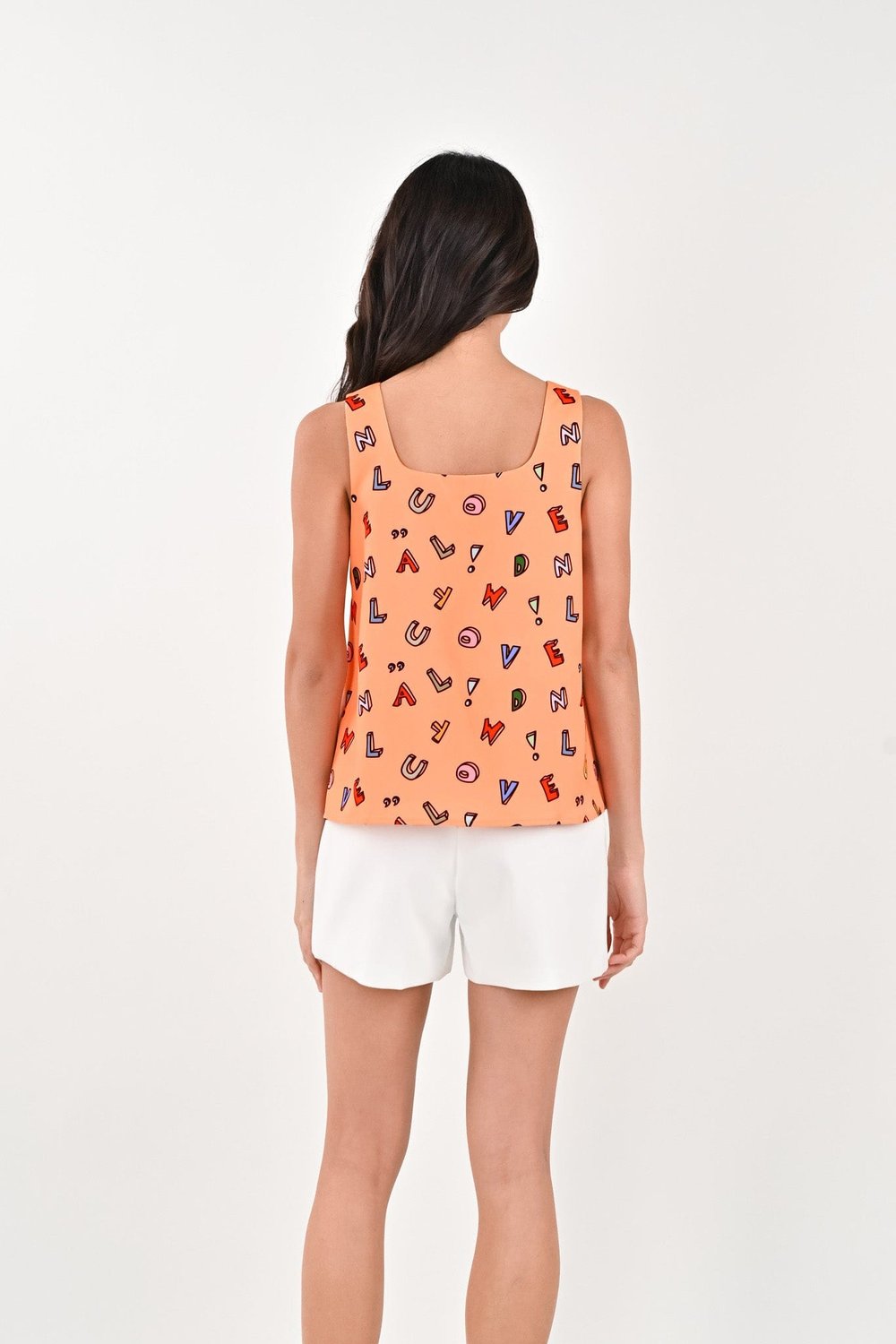 AWEPHABET TWO-WAY TOP IN ORANGE
