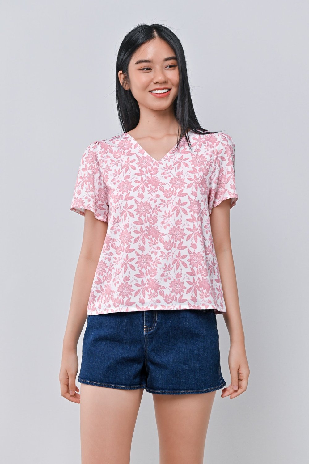 CAMY PINK SLEEVED TOP