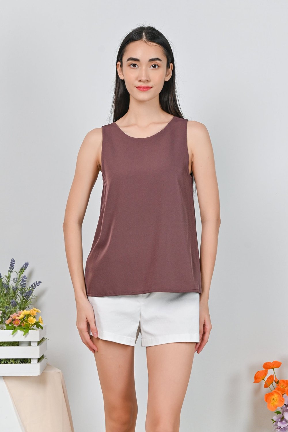 HAZEL TWO-WAY TOP IN PLUM