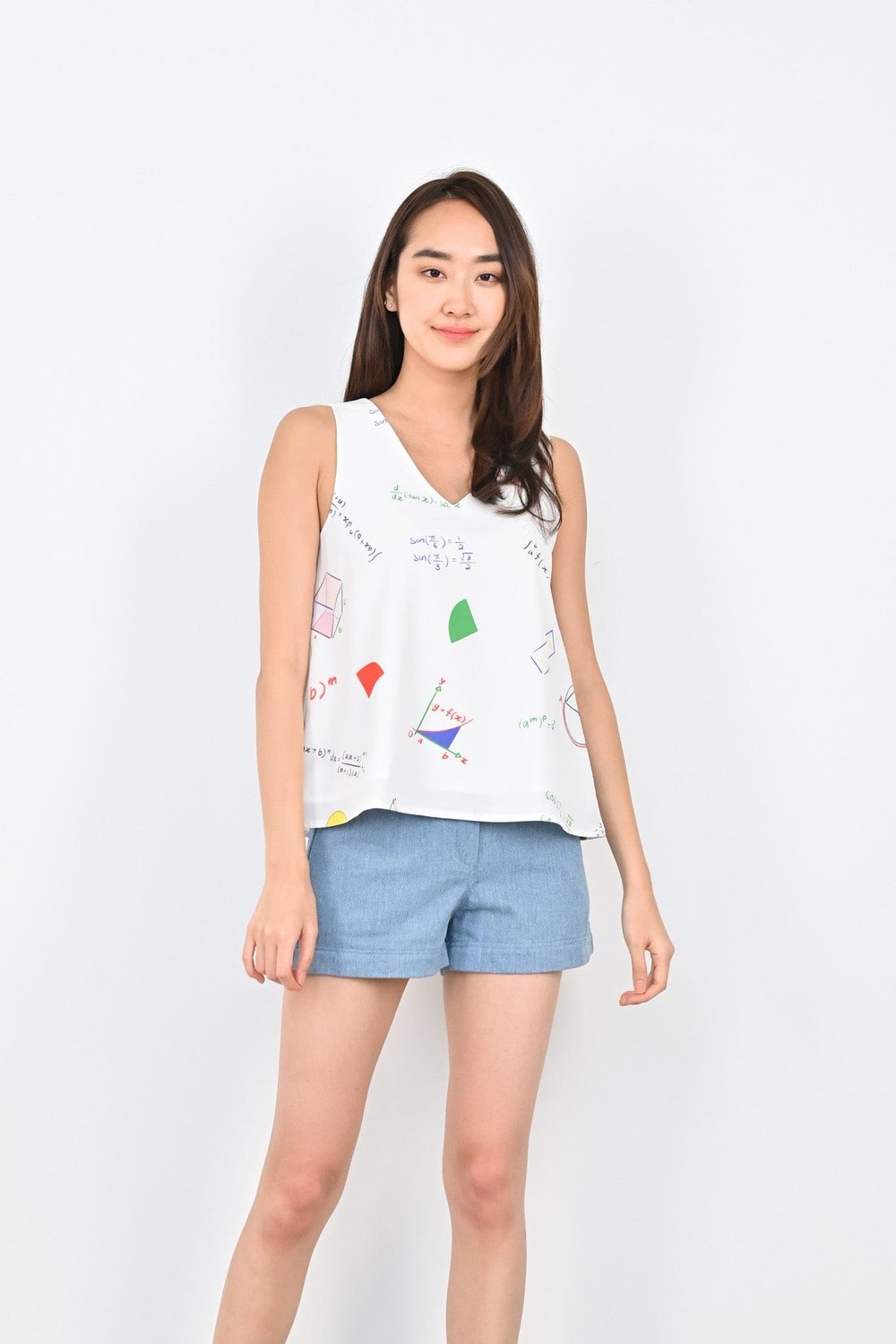 MATH TWO-WAY TOP IN WHITE